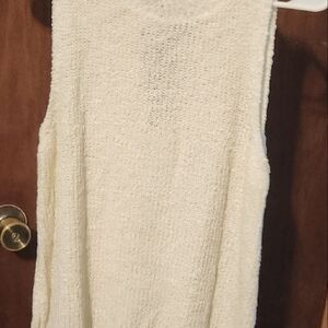 Cozy Cream Sleeveless Sweater